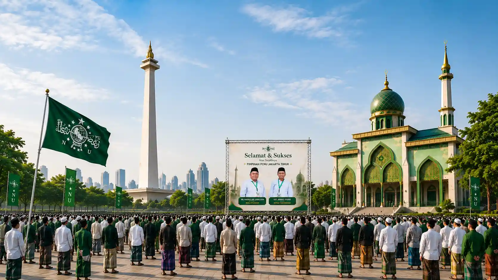 Kebersamaan pengurus dan warga PCNU Pengurus Cabang Kabupaten Labuhanbatu Selatan